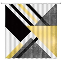 Fabric Bathroom Decor Set with Hooks(70" WX70 H)