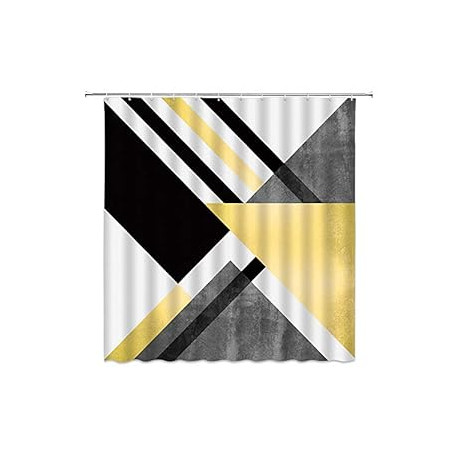 Fabric Bathroom Decor Set with Hooks(70" WX70 H)