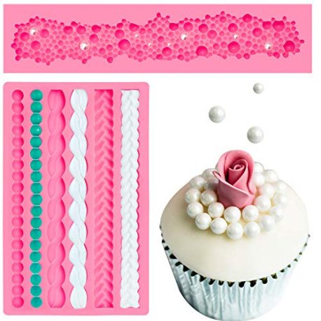 2 Pieces Rope Mold Pearl Fondant Mold Bubble