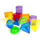 Pack 2 of Translucent Chip-Proof Geometric Shapes | 12-Piece
