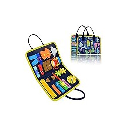 Busy Board Montessori Toy for 1 2 3 4 Year Old - Educational Activity Sensory Board