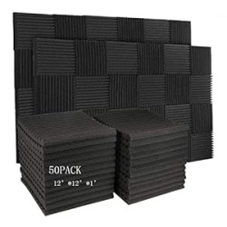 50 Pack Acoustic Panels Soundproof Studio Foam