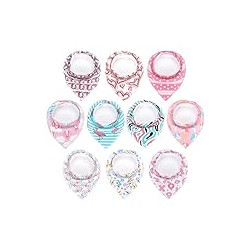 Girls Baby Bandana Drool Bibs