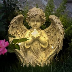 Solar Angel Statue Yard Art -Outdoor