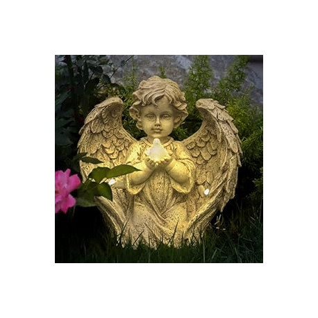 Solar Angel Statue Yard Art -Outdoor