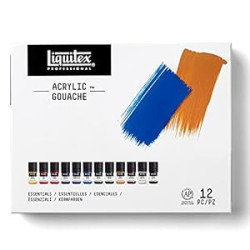 Acrylic Gouache Paint, 12 x 22ml (0.74-oz), Essentials Set