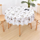 Peva Waterproof Oilcloth Lace Floral Tablecloths White Gold 60 Inch