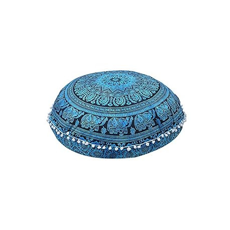 32" TIE DYE Elephant Mandala Floor Pillow