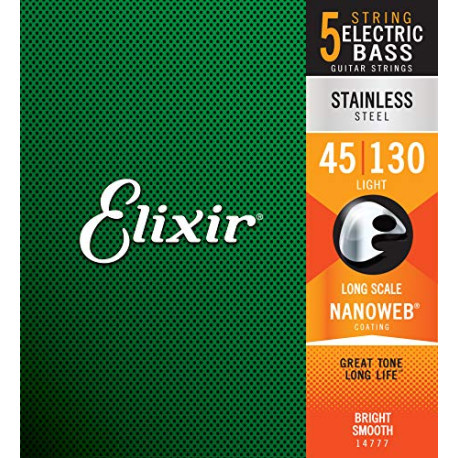 Elixir Strings Stainless Steel 5-String Bass Strings