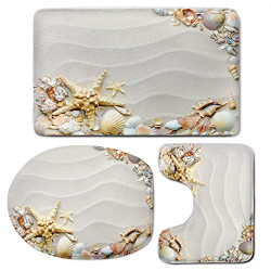 3-Piece Bath Mat Set Bath Rug Set