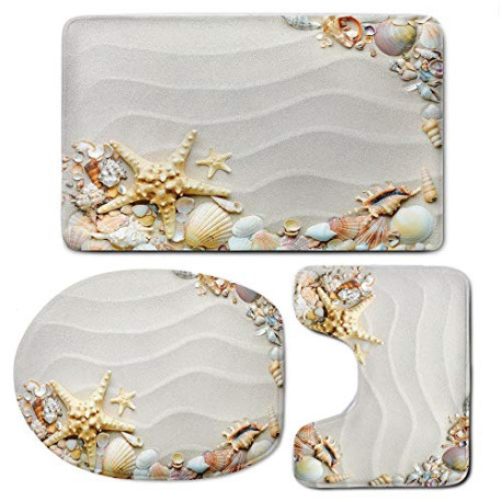 3-Piece Bath Mat Set Bath Rug Set