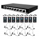 Pyle Rack Mount 8 Channel Wireless 8 Headsets & 8 Lavalier Microphone System