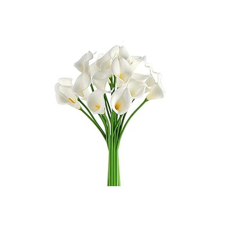 20 Artificial Calla Lily Flowers Real Touch Latex