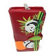 Large Women's Wallet Playful Panda Vegan Leather Red 7"