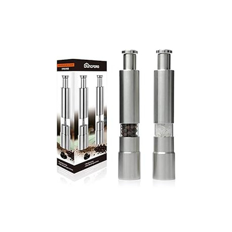 Pack 4 of [2 Pieces] Premium Stainless Steel Salt Grinder