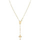 925 Sterling Silver or 18Kt Yellow Gold Over Silver Italian Rosary