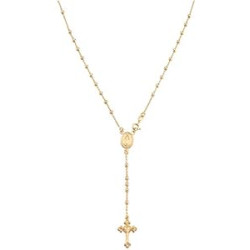 925 Sterling Silver or 18Kt Yellow Gold Over Silver Italian Rosary