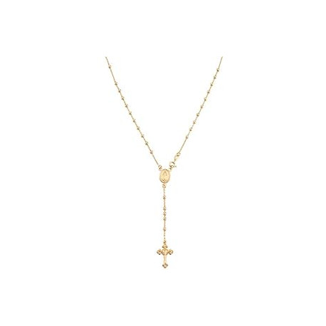 925 Sterling Silver or 18Kt Yellow Gold Over Silver Italian Rosary