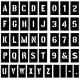 4 inch Plastic Interlocking Stencils Letters and Numbers 138 Piece Set, Black