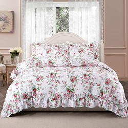 Art Ruffle Duvet Cover Set Queen