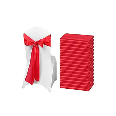 50 PCS Satin Chair Sash Chair Decorative Bow Designed