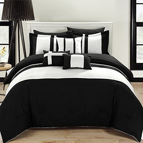 10-Piece Fiesta Bed-in-a-Bag Comforter Set, Queen, Black