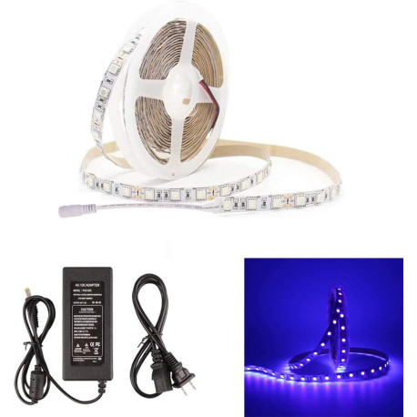 UV LED Strip Light Purple SMD 5050 16.4FT/5M 300 LEDs 12V LED Light