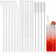 12-Pack Reusable Glass Straws
