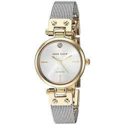 Women's Diamond-Accented Mesh Bracelet Watch