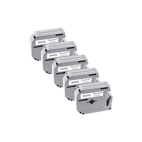5-Pack P touch M-K231 tape Compatible