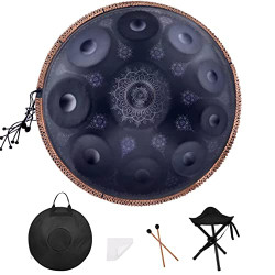 10 Notes Black Print Hand Pan
