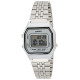 Casio Ladies Mid-Size Silver Tone Digital Retro Watch LA-680WA-7DF