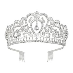 Silver Crystal Crowns and Tiaras