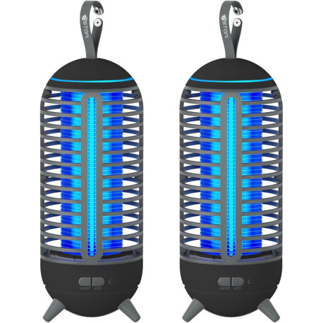 Bug Zapper 2500mAh Electric Trap Ideal for Fly Traps (Black 2 Pack)