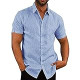 Pack 3 of Shirt for Men Summer Casual Cotton Spread Collar Tops