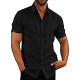 Pack 3 of Shirt for Men Summer Casual Cotton Spread Collar Tops