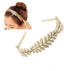 Women Lady Greek Roman Laurel Leaf Hair Hoop