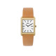 Square Wrist Watch with Genuine Leather Band, 26MM