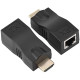 2X HDMI to RJ45 Network Cable Extender Converter Repeater