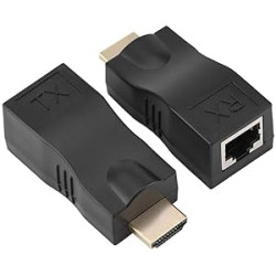2X HDMI to RJ45 Network Cable Extender Converter Repeater
