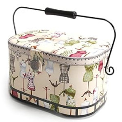 Sewing Basket, Large Oval (metal handle)