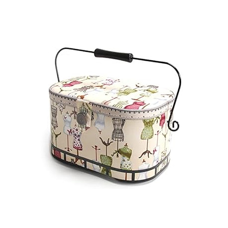 Sewing Basket, Large Oval (metal handle)