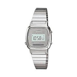 Casio Women's LA670WA-7 Silver Tone Digital Retro Watch