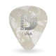 Pack 2 of D'Addario Accessories White Pearl Celluloid Guitar Picks, 25 pack, Medium