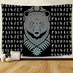 Vikings Tapestry Viking Bear Tapestries 80x60inches