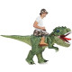Inflatable Costume Dinosaur Riding T Rex Air Blow up Funny Party Halloween Costume for Adult
