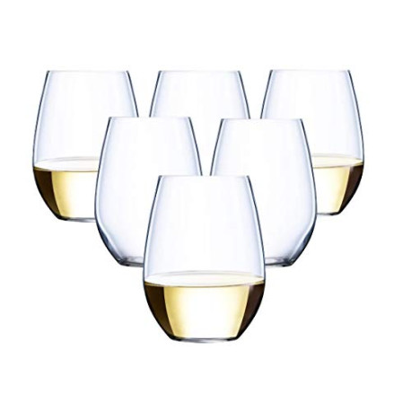 48 piece Stemless Unbreakable Crystal Clear Plastic Wine Glasses Set of 48 (10 Ounces)