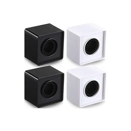 4 Pcs Microphone Flag Station Portable Square Cube Shaped Mic