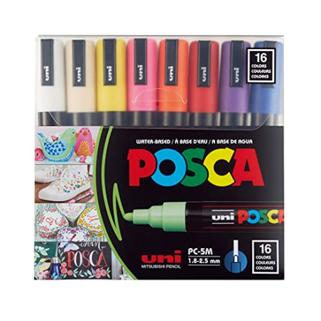 16 Posca Markers 5M