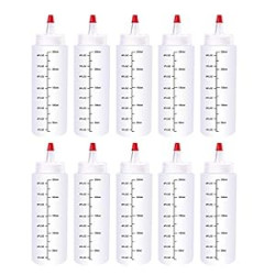 10 Pack 8 oz(250ml) Condiment Squeeze Bottles
